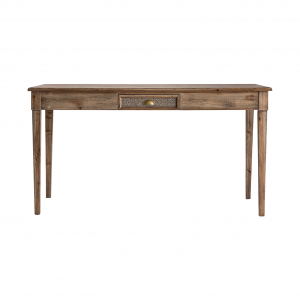Silver XII - Tavolo da pranzo in legno di abete con finitura in rilievo, colore naturale stile contemporaneo, dimensioni 160 x 85 x 78 cm.