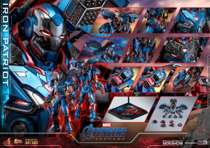 Avengers: Endgame Diecast: MMS547D34 IRON PATRIOT 1/6 by Hot Toys