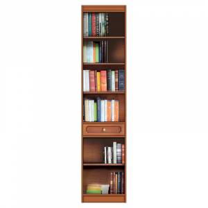 Librería modular ahorra-espacio con un cajón