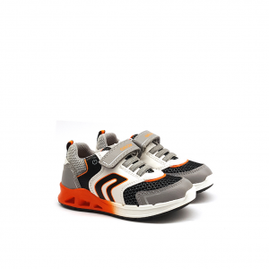 Sneaker grigia/arancio Geox