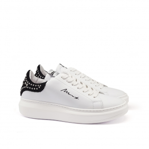 Sneaker bianca/nera con studs Méliné