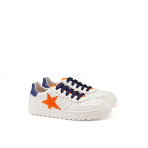 Sneakers bianche/arancio Naturino