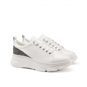 Chunky sneakers bianco/argento Stokton