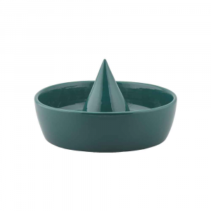 Portaoggetti centrotavola portafrutta Sombrero S in ceramica verde 