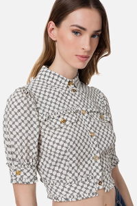 Elisabetta Franchi Short Shirt with Clamp Print