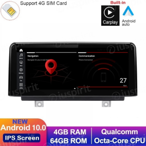 ANDROID navigatore per BMW Serie 3 F30 F31 F34, BMW serie 4 F32 F33 F36 2013-2017 Sistema NBT 10.25 pollici CarPlay Android Auto 4GB RAM 64GB ROM WI-FI GPS 4G LTE Bluetooth