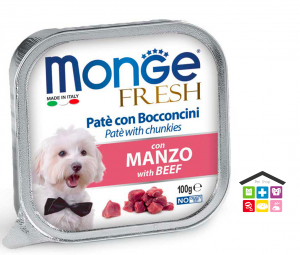 Monge fresh Paté e Bocconcini con Manzo 0,100g