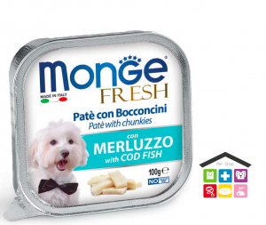 Monge fresh Paté e Bocconcini con Merluzzo 100g