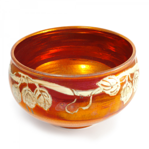 Handmade Faenza ceramic bowl centerpiece turquoise red 29 diam