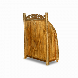Credenza bassa in legno di teak con intagli