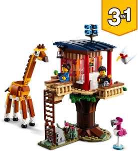 LEGO Creator 31116 - Casa sull'Albero del Safari, Biplano e Catamarano 3 in 1