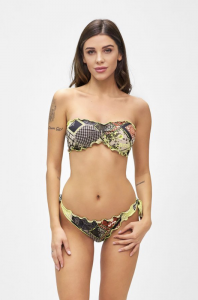 Bikini fascia e slip nodi brasiliano regolabile Frou Frou Desert Taglia  LG