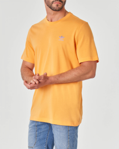 T-shirt mezza manica arancio con logo Trifoglio piccolo