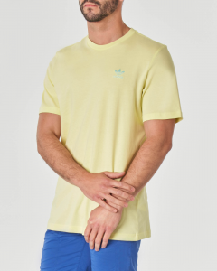 T-shirt mezza manica gialla con logo Trifoglio piccolo