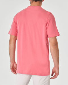 T-shirt rosa in jersey con logo Trifoglio grande davanti