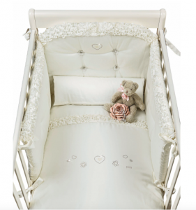 Bumper duvet for cot with Swarovski | Flora by Picci