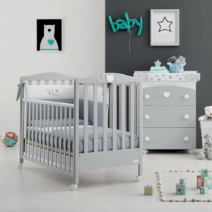 Popolna spalnica s posteljico in kadjo. | Baby Dream by Azzurra Design