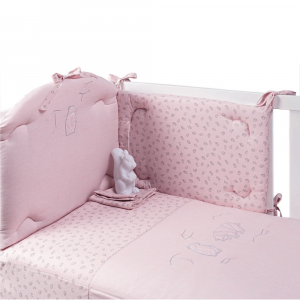 Set Piumone paracolpi linea Astrid by Picci | Rosa | Orso Pinguino