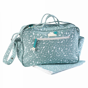 Borsa mamma con fasciatoio linea Botanic by Picci | Verde Acqua