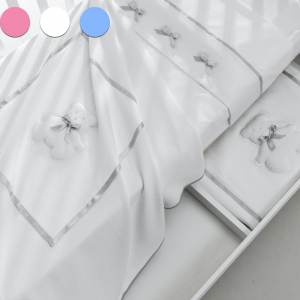 Lenzuolo letto baby con sponde CROCHARD BIANCO