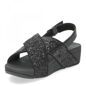 Fitflop Lulu glitter back strap sandals black-4