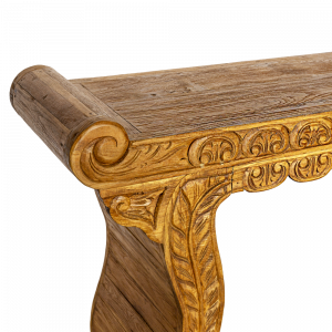 Consolle con intagli in entrambi i lati in legno di teak balinese