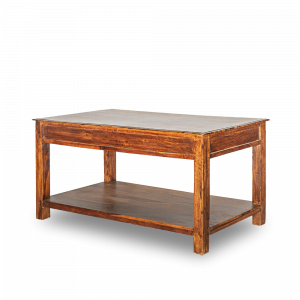 Tavolo isola in legno di palissandro indiano (sheesham wood) con 3 cassetti #1247IN550