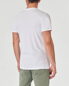 T-shirt bianca mezza manica in puro cotone