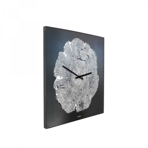 Orologio da parete Albero della Vita in ferro nero vintage 50x50