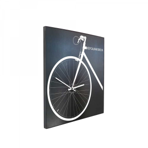 Orologio da parete Bike On industrial in ferro nero vintage 50x50