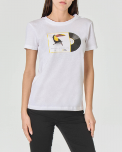 T-shirt bianca in cotone organico con stampa tucano progetto National Geographic