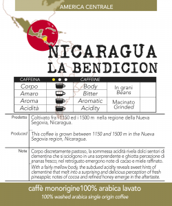 Caffè monorigine Nicaragua - Pacamara La Bendicion macinato, confezioni da 250 gr e 1kg in Grani, Macinato moka, filtro, espresso e V60