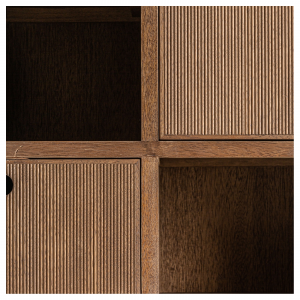 Meira - Cassettiera multiuso in legno di abete, colore naturale stile vintage, dimensioni 72 x 35 x 101 cm.
