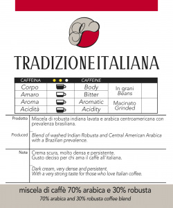 Miscela di Caffè in cialde Tradizione Italiana, confezione da n. 24, 48 e 300 cialde in carta ese 44 mm 