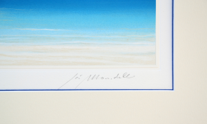 Mondelli Giò Barche nel blu Serigrafia e Litografia Form. cm 33x76