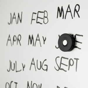Calendario e organizer decorativo da muro Krok2 bianco 100x30 cm