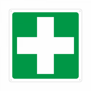 Cartello con simbolo E003 pronto soccorso first aid