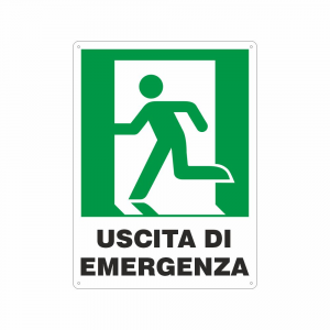 Centro Sill Shop - Cartello Uscita di emergenza a sinistra ISO 7010