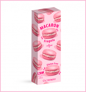 3 Macarons Fragola in confezione 42gr - Cuorenero