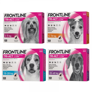 Frontile tri-act spot on per Cani di  peso tra 10-20  kg 3 fiale x 2 ml
