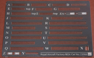 Royal Aircraft Factory BE.2c Rigging Wire Set