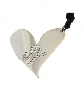 Pendente donna Sweet Years. Cuore in argento e cristalli.