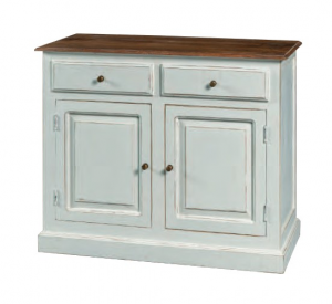 St. Michel - Credenza bassa in mango e acacia in stile shabby classico