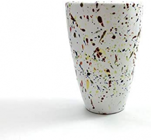 Tazza da Te Bicchiere Caffè in Ceramica di Faenza Dipinta a Mano, E-Italy