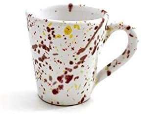 Faenza Majolika Kaffeetasse mit Farbspritzern, Pois Collection