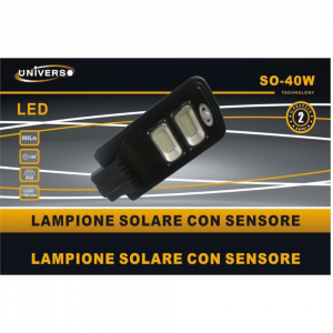 Gasiashop - SO-GD-100W - LAMPIONE LED SMD CIRCOLARE CON PANNELLO SOLARE E  SENSORE DI MOVIMENTO DA ESTERNO IP65 1000 LUMEN EQUIVALENZA 100W