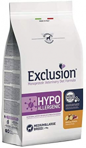 EXCLUSION hypoallergenic Medium/Large Breed Anatra e Patate 3kg