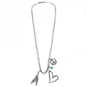 Collana donna Sweet Years. Peace & Love. Argento925.
