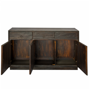 Buffet in legno di palissandro dark brown con 3 cassetti e 3 ante #1165IN950