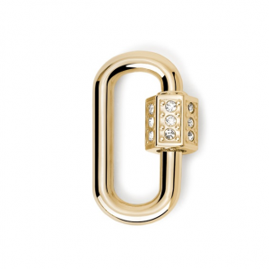 2Jewels Lucchetto Lock 'n' Chain - Ovale Pvd Gold Cristalli